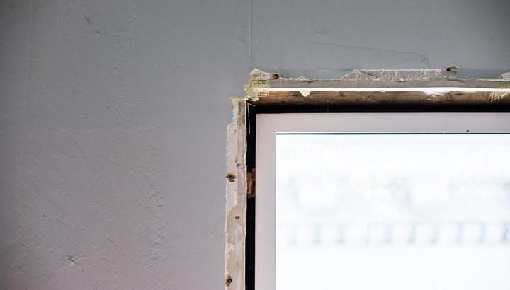 Corner of Window frame under repair